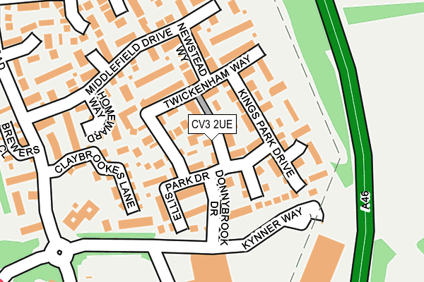 CV3 2UE map - OS OpenMap – Local (Ordnance Survey)