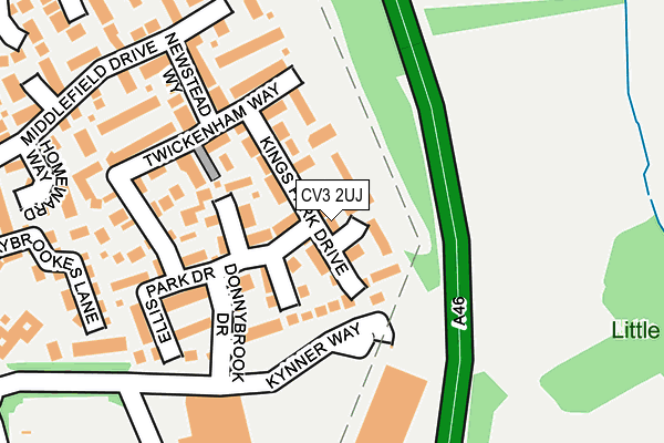 CV3 2UJ map - OS OpenMap – Local (Ordnance Survey)