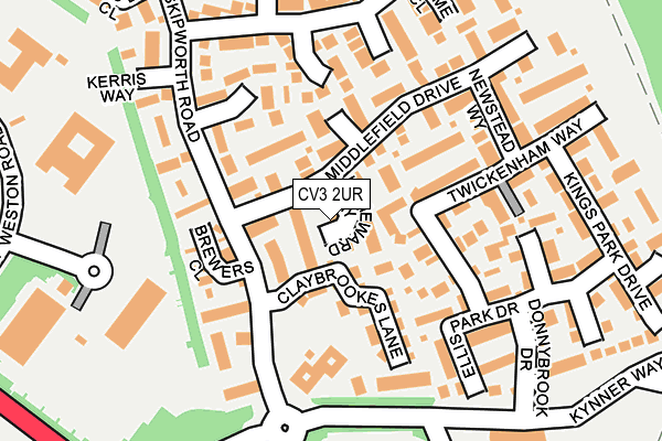 CV3 2UR map - OS OpenMap – Local (Ordnance Survey)