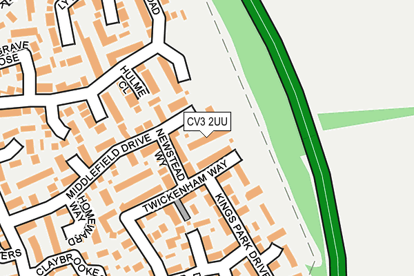 CV3 2UU map - OS OpenMap – Local (Ordnance Survey)