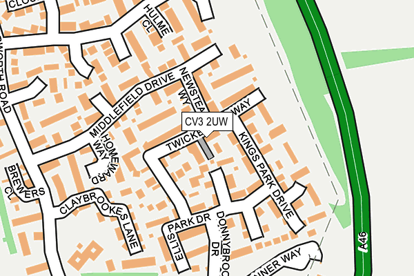 CV3 2UW map - OS OpenMap – Local (Ordnance Survey)