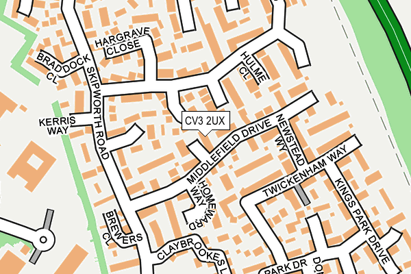 CV3 2UX map - OS OpenMap – Local (Ordnance Survey)