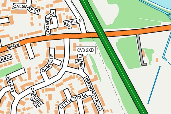 CV3 2XD map - OS OpenMap – Local (Ordnance Survey)