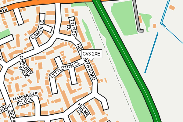 CV3 2XE map - OS OpenMap – Local (Ordnance Survey)