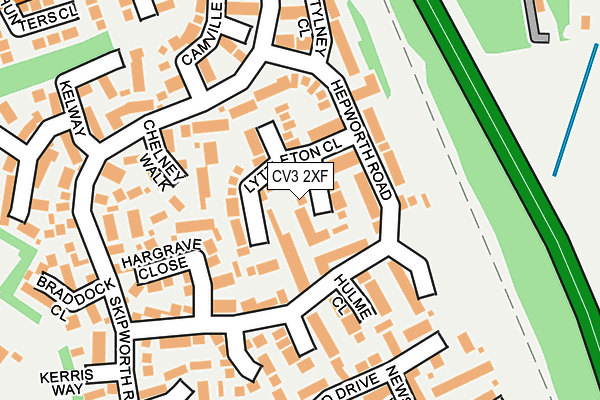CV3 2XF map - OS OpenMap – Local (Ordnance Survey)
