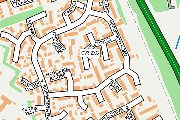 CV3 2XG map - OS OpenMap – Local (Ordnance Survey)