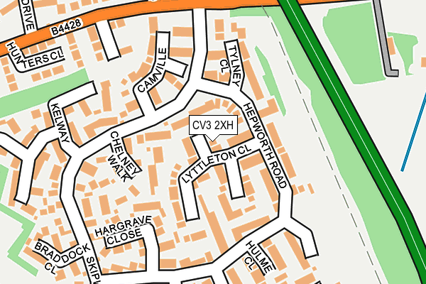 CV3 2XH map - OS OpenMap – Local (Ordnance Survey)