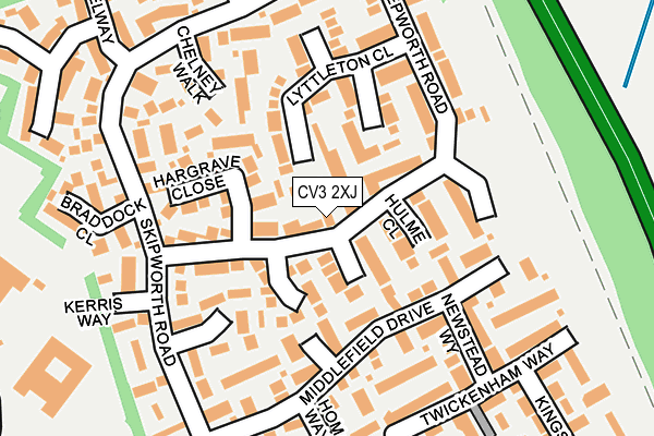 CV3 2XJ map - OS OpenMap – Local (Ordnance Survey)