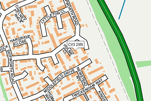 CV3 2XN map - OS OpenMap – Local (Ordnance Survey)