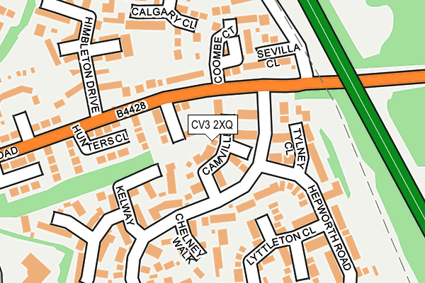 CV3 2XQ map - OS OpenMap – Local (Ordnance Survey)