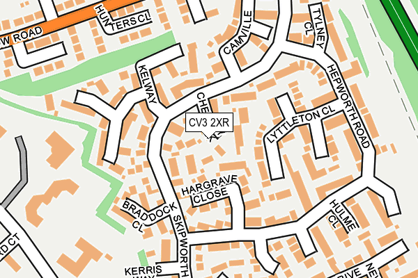 CV3 2XR map - OS OpenMap – Local (Ordnance Survey)