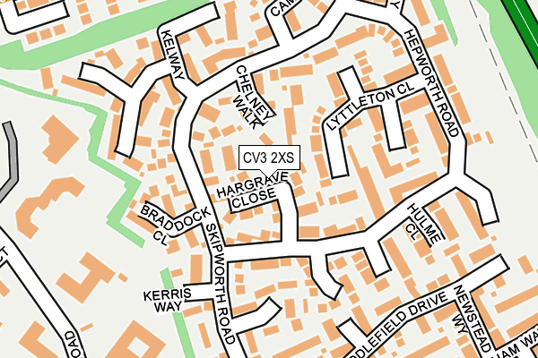 CV3 2XS map - OS OpenMap – Local (Ordnance Survey)