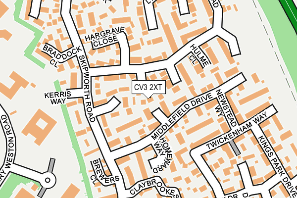 CV3 2XT map - OS OpenMap – Local (Ordnance Survey)