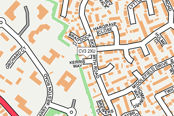CV3 2XU map - OS OpenMap – Local (Ordnance Survey)