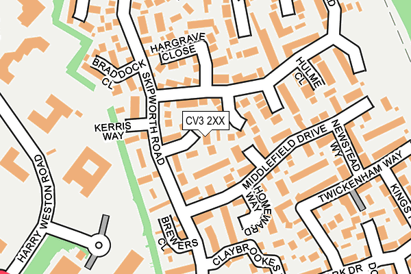 CV3 2XX map - OS OpenMap – Local (Ordnance Survey)