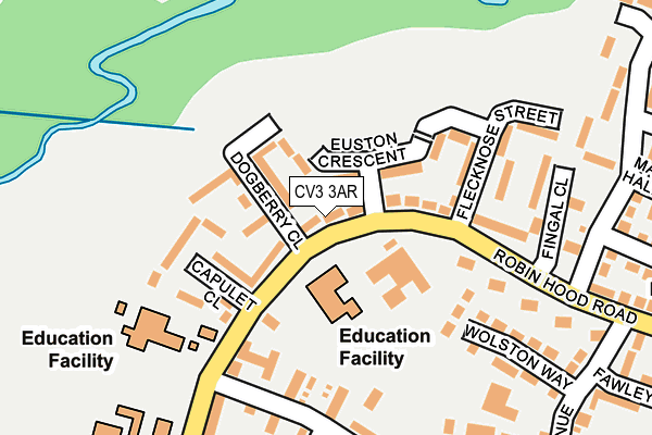 CV3 3AR map - OS OpenMap – Local (Ordnance Survey)
