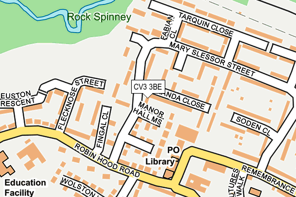 CV3 3BE map - OS OpenMap – Local (Ordnance Survey)