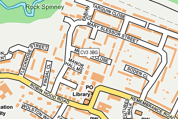CV3 3BG map - OS OpenMap – Local (Ordnance Survey)