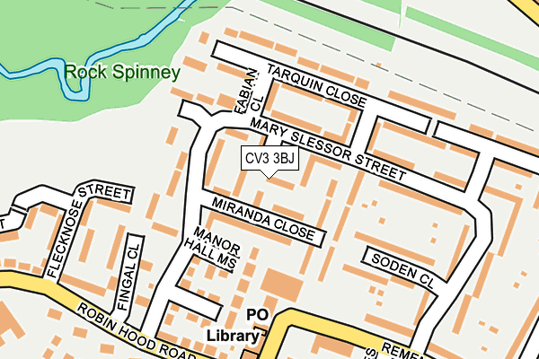 CV3 3BJ map - OS OpenMap – Local (Ordnance Survey)