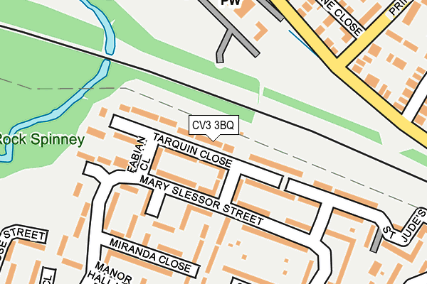 CV3 3BQ map - OS OpenMap – Local (Ordnance Survey)