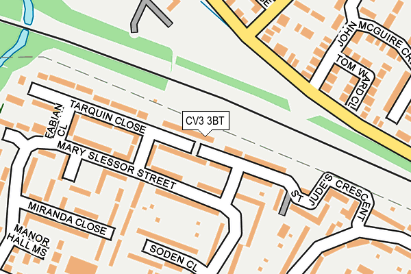 CV3 3BT map - OS OpenMap – Local (Ordnance Survey)