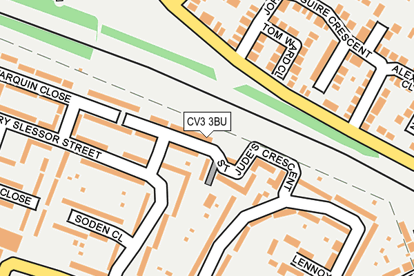 CV3 3BU map - OS OpenMap – Local (Ordnance Survey)
