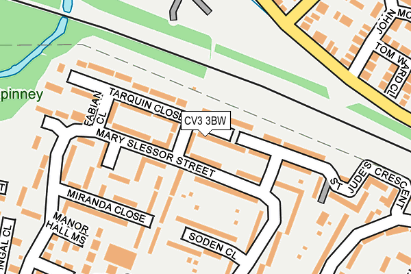 CV3 3BW map - OS OpenMap – Local (Ordnance Survey)