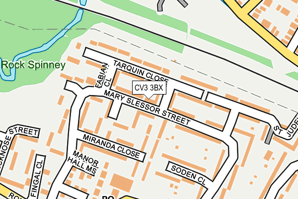 CV3 3BX map - OS OpenMap – Local (Ordnance Survey)