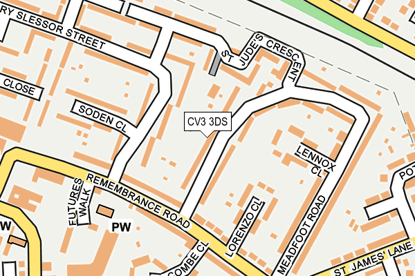CV3 3DS map - OS OpenMap – Local (Ordnance Survey)