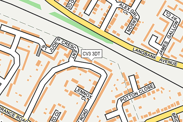 CV3 3DT map - OS OpenMap – Local (Ordnance Survey)