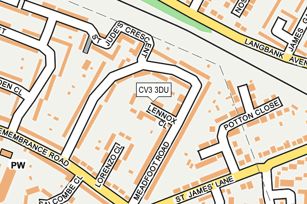 CV3 3DU map - OS OpenMap – Local (Ordnance Survey)