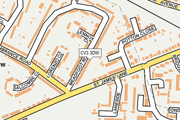 CV3 3DW map - OS OpenMap – Local (Ordnance Survey)