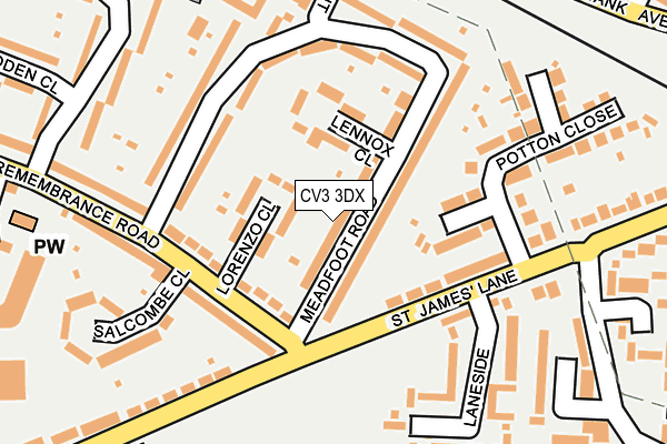 CV3 3DX map - OS OpenMap – Local (Ordnance Survey)