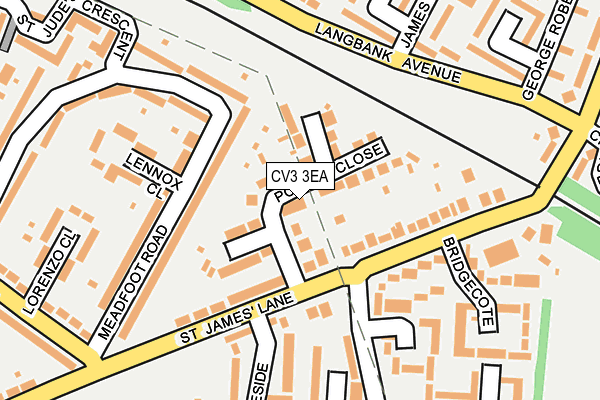 CV3 3EA map - OS OpenMap – Local (Ordnance Survey)