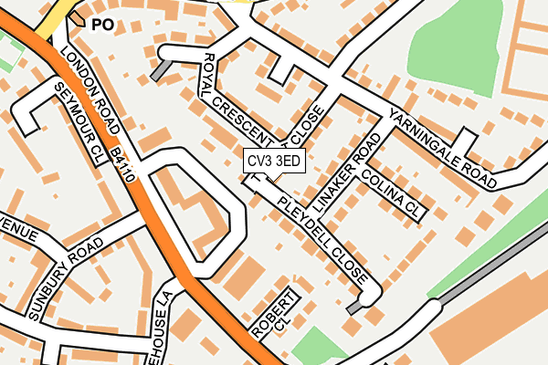 CV3 3ED map - OS OpenMap – Local (Ordnance Survey)