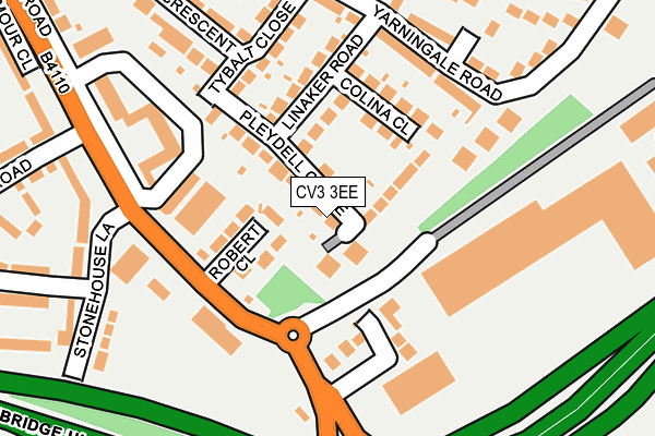 CV3 3EE map - OS OpenMap – Local (Ordnance Survey)