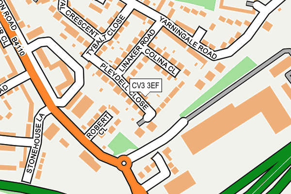 CV3 3EF map - OS OpenMap – Local (Ordnance Survey)