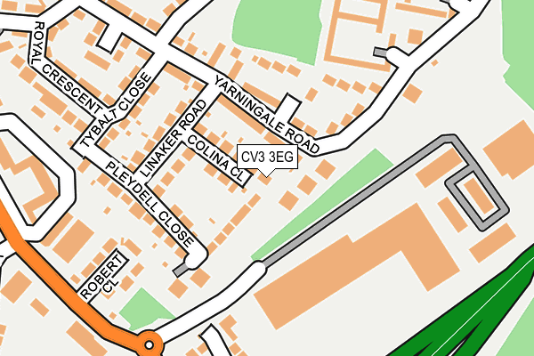 CV3 3EG map - OS OpenMap – Local (Ordnance Survey)
