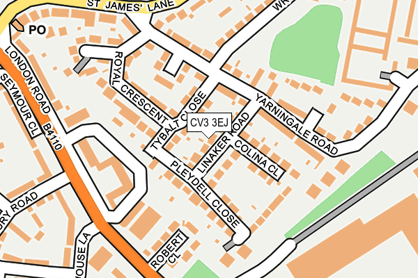 CV3 3EJ map - OS OpenMap – Local (Ordnance Survey)