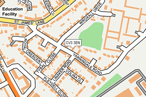 CV3 3EN map - OS OpenMap – Local (Ordnance Survey)