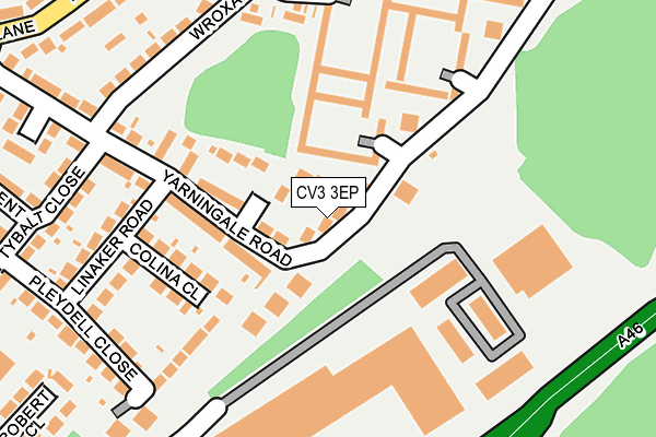 CV3 3EP map - OS OpenMap – Local (Ordnance Survey)