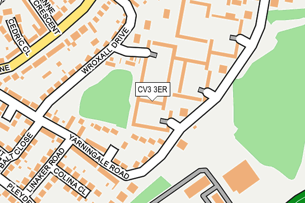 CV3 3ER map - OS OpenMap – Local (Ordnance Survey)