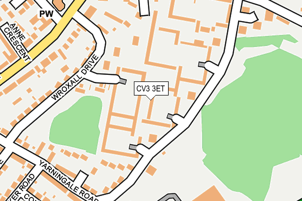 CV3 3ET map - OS OpenMap – Local (Ordnance Survey)