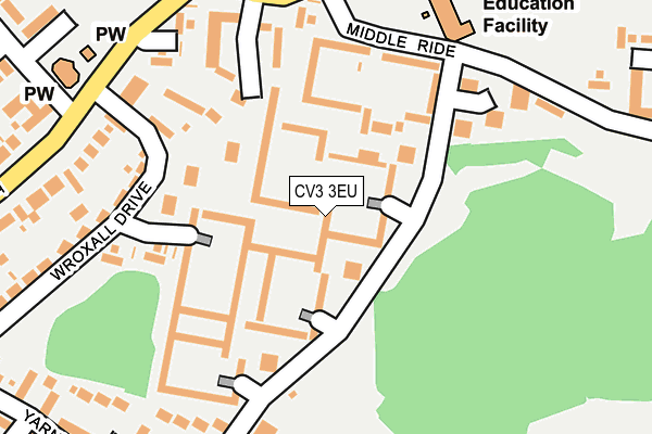 CV3 3EU map - OS OpenMap – Local (Ordnance Survey)