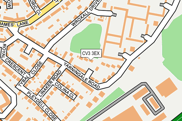 CV3 3EX map - OS OpenMap – Local (Ordnance Survey)