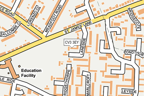 CV3 3EY map - OS OpenMap – Local (Ordnance Survey)