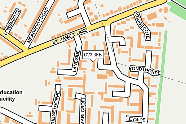 CV3 3FB map - OS OpenMap – Local (Ordnance Survey)