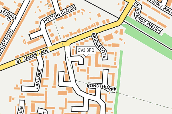 CV3 3FD map - OS OpenMap – Local (Ordnance Survey)
