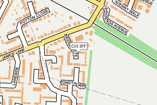 CV3 3FF map - OS OpenMap – Local (Ordnance Survey)