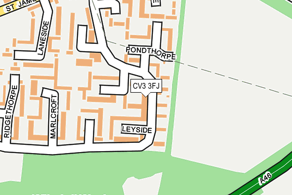 CV3 3FJ map - OS OpenMap – Local (Ordnance Survey)